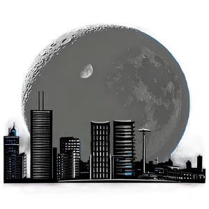 Skyline And Moon Png 17 PNG image