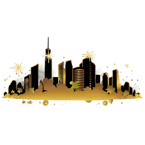 Skyline With Falling Stars Png 90 PNG image