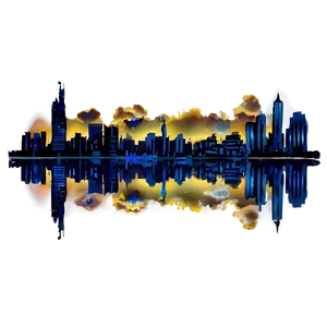 Skyline With Reflection PNG Sbh15 PNG