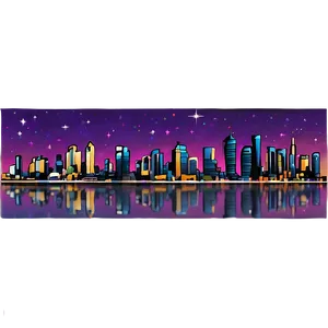 Skyline With Stars PNG Wsu PNG