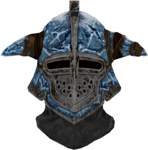 Skyrim Blue Iron Helmet PNG image