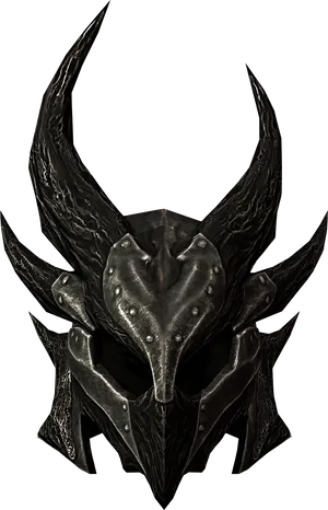 Skyrim Daedric Helmet Graphic PNG