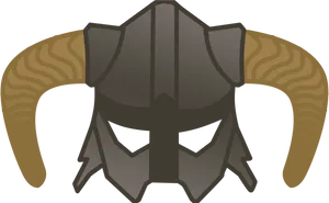 Skyrim Horned Helmet Illustration PNG image