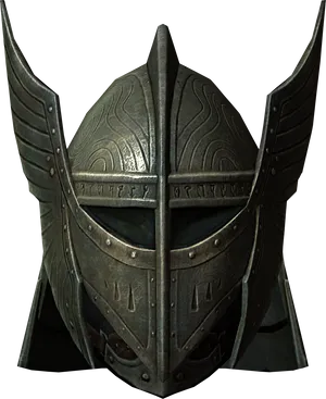 Skyrim Iron Helmet Design PNG