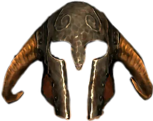Skyrim Iron Helmet Graphic PNG