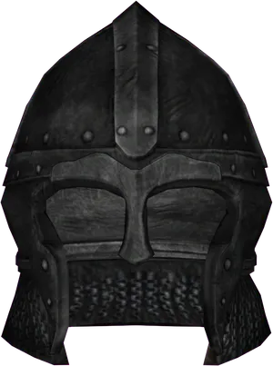 Skyrim Iron Helmet Graphic PNG