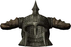 Skyrim Iron Helmet3 D Model PNG