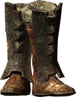Skyrim Leather Boots3 D Model PNG