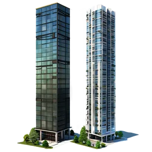 Skyscraper Amidst Nature PNG Aqv
