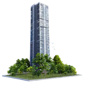 Skyscraper Amidst Nature PNG Nvk PNG