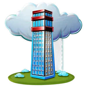 Skyscraper In Clouds Png Jnt PNG image