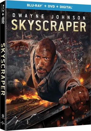 Skyscraper Movie Blu Ray Cover PNG image