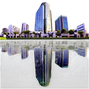 Skyscraper Reflection Pool Png Asa41 PNG image