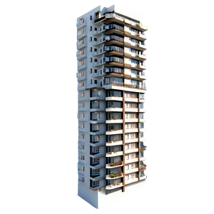 Skyscraper With Balconies PNG Kex