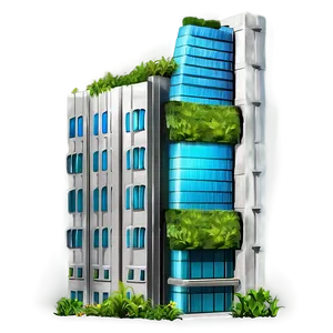 Skyscraper With Greenery Png 05212024 PNG image