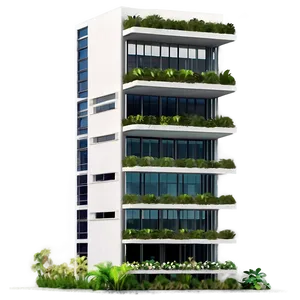 Skyscraper With Rooftop Garden Png 34 PNG image