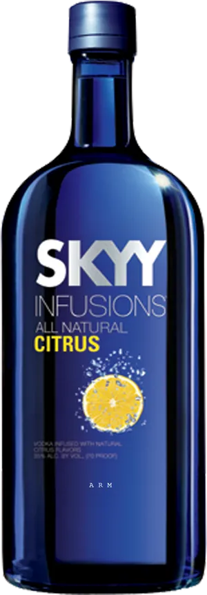 Skyy Infusions Citrus Vodka Bottle PNG image