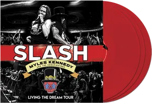 Slash Living The Dream Tour Vinyl Album Cover PNG image