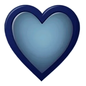 Slate Blue Heart Icon PNG 15 PNG