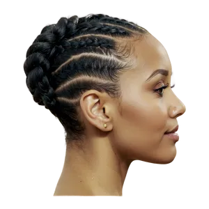 Sleek And Chic Hair Edges PNG 60