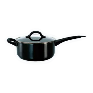 Sleek Black Cooking Pot PNG 06122024 PNG