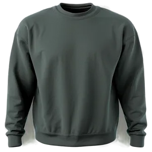 Sleek Black Crew Neck Sweatshirt Png 06272024 PNG image