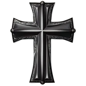 Sleek Black Cross Design Png Unl PNG image