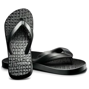 Sleek Black Flip Flop PNG Yxs