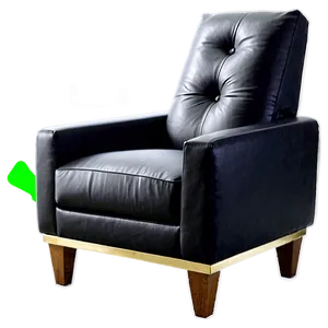 Sleek Black Leather Armchair PNG 06262024 PNG