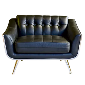 Sleek Black Leather Armchair PNG Pgp PNG