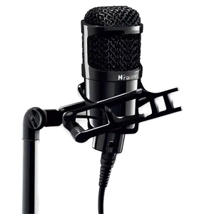 Sleek Black Podcasting Mic PNG Yxm PNG