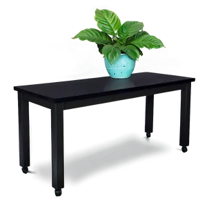 Sleek Black Table PNG Gdl46