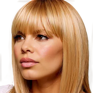 Sleek Blonde Bangs Design Png 06282024 PNG image