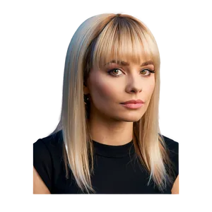 Sleek Blonde Bangs Design Png Dka2 PNG image