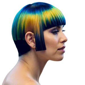 Sleek Bowl Haircut Design Png Ipt PNG image