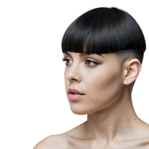 Sleek Bowl Haircut Design Png Uff PNG image