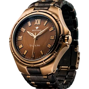 Sleek Bronze Watch PNG 06252024