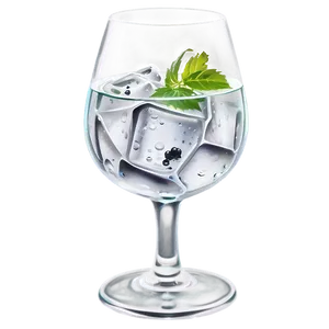 Sleek Gin Tonic Glass Png 61 PNG image