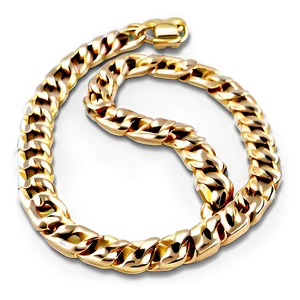 Sleek Gold Chain PNG 05042024