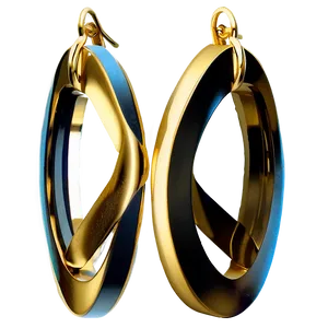 Sleek Gold Infinity Earrings PNG Twy51 PNG