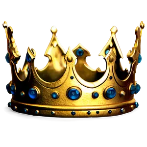 Sleek Golden Crown PNG 06282024