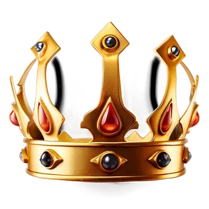 Sleek Golden Crown PNG Rqh
