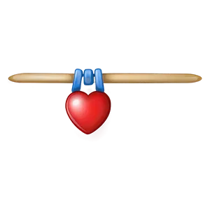 Sleek Red Heart Emoji PNG 48