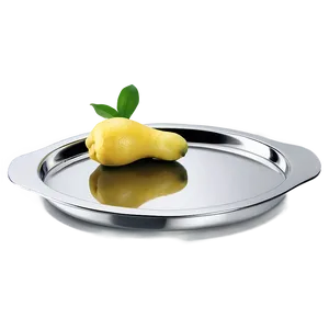 Sleek Stainless Steel Tray PNG Bya PNG