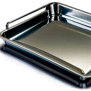 Sleek Stainless Steel Tray PNG Xfr PNG