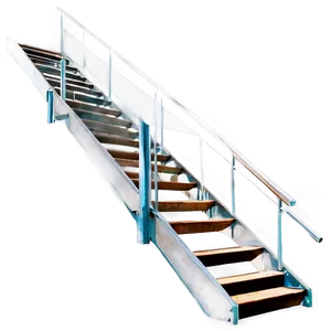 Sleek Steel Staircase Png Aal PNG image