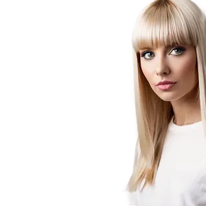 Sleek Straight Blonde Bangs PNG 06282024 PNG