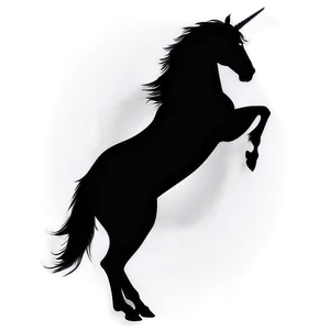 Sleek Unicorn Silhouette PNG 28