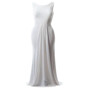 Sleek White Evening Dress Png Mld PNG image