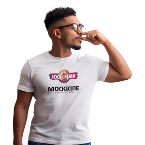 Sleek White T-shirt Mockup PNG 06132024